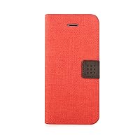 Stylish Nylon Basic Folio Case for iPhone 5 and iPhone 5s - Retail Packaging - Red