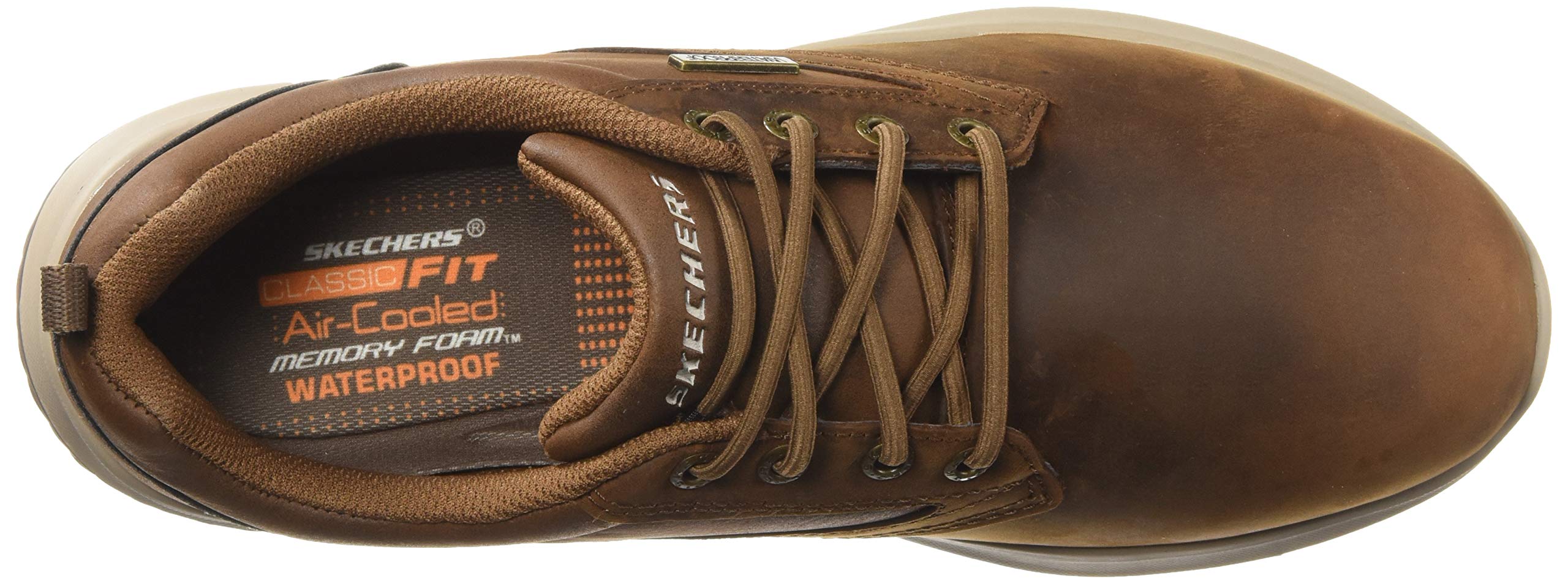 Skechers Men's Delson-Antigo Waterproof Bungee Slip on Sneaker