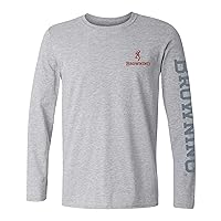 Browning Men's Buckmark T-Shirt, Hunting & Outdoors Long Sleeve Graphic Tees