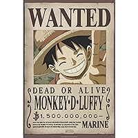 Trends International Netflix One Piece - Luffy Wanted Framed Wall