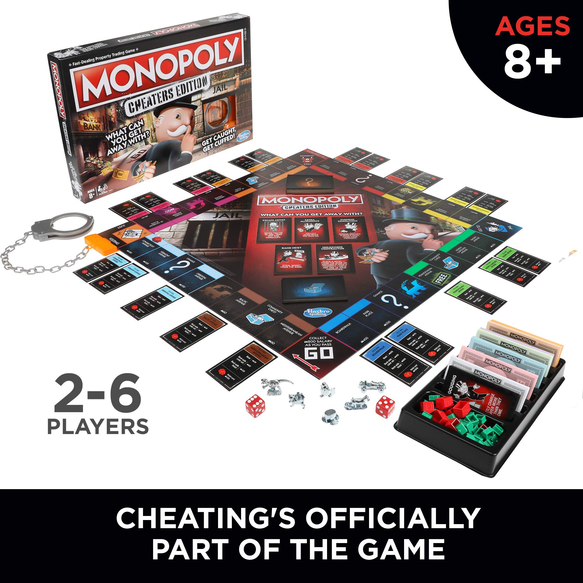Monopoly Game: Cheaters Edition Board Game, for 3-6 players, Ages 8 and Up