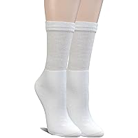Yomandamor Womens Diabetic Crew Socks With Seamless Toe,6 Pairs Size 9-11
