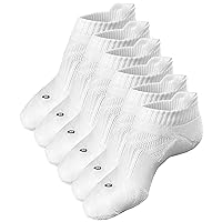 juDanzy J-Socks 6 Pack of Cotton-Rich Athletic Low Cut Ankle Socks with Arch Support and Cushioned Sole for Men and Women