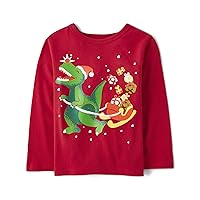 The Children's Place Baby Long Sleeve Christmas Graphic T-Shirt