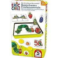 Spiele 51237 Very Hungry Caterpillar Very Hungry Caterpillar Colourful Fruit Collecting Travel Game in Metal Tin Multi-Coloured