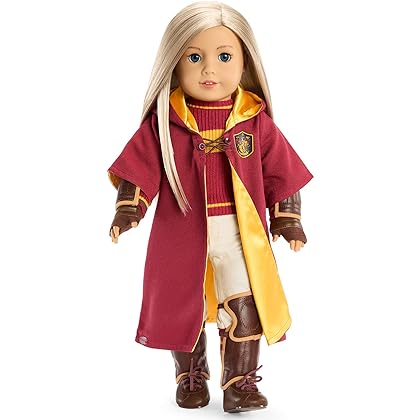 American Girl Harry Potter 18-inch Doll Gryffindor Quidditch Uniform Outfit with Robe Featuring House Crest, For Ages 6+
