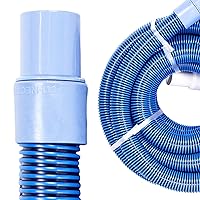 SWIMLINE HYDROTOOLS Pool Spiral Wound Vacuum Hose With Kink-Free Swivel Cuff 1.25'' X 21' For Inground Pools - Compatible With Vacuum Heads, Skimmers, Filter Pump Inlets, And Other Pool Accessories