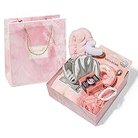 Care Package for Women – Rose Spa Gift Set with Headband, Towel, Loofah, Bath Bomb, Sleep Mask – Unique Relaxing Gifts for Women, Self Care Gifts, Birthday Gifts for Women, Get Well Soon Gifts