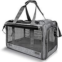 Pet Carrier for Large Cats, Soft-Sided Cat Carrier for Medium Big Cats and Puppy up to 20lbs, Washable Dog Carrier Privacy Protection for Home Outdoor Travel