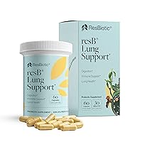 ResBiotic - resB Lung Support Supplement, Probiotic for Men and Women, Lung Supplement & Probiotic Health Support, Science-Backed Probiotic Capsules for Gut, Lung, and Immune Health, 60 Capsules