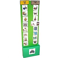 Two Strip Night & Day Daily Schedule Great Visual Behavioral Tool for Structure at Home, School & in The Community. (Laminate 60 PCS, Green)