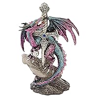 Design Toscano Dragon Blade Gothic Statue, 8 Inch, Full Color