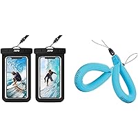 JOTO (2 Pack Universal Waterproof Pouch for iPhone 11 Pro Max, Galaxy S20 Note 10+ up to 6.9