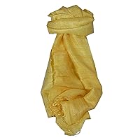 Pure Raw Silk Long Scarf Hanoi Weave Cream