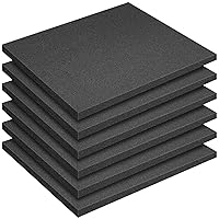 6 PCS Polyurethane Foam Sheet-16x12x1 Inch Cuttable Foam Inserts for Cases-Packing Foam Pads for Toolbox Camera Storage and Crafts