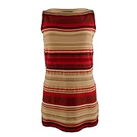 Women's Petite Sleeveless Striped Knit Top RM PL