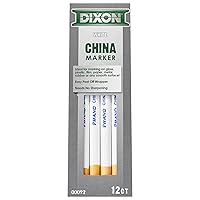 Dixon® Phano® China Markers, White, Box Of 12