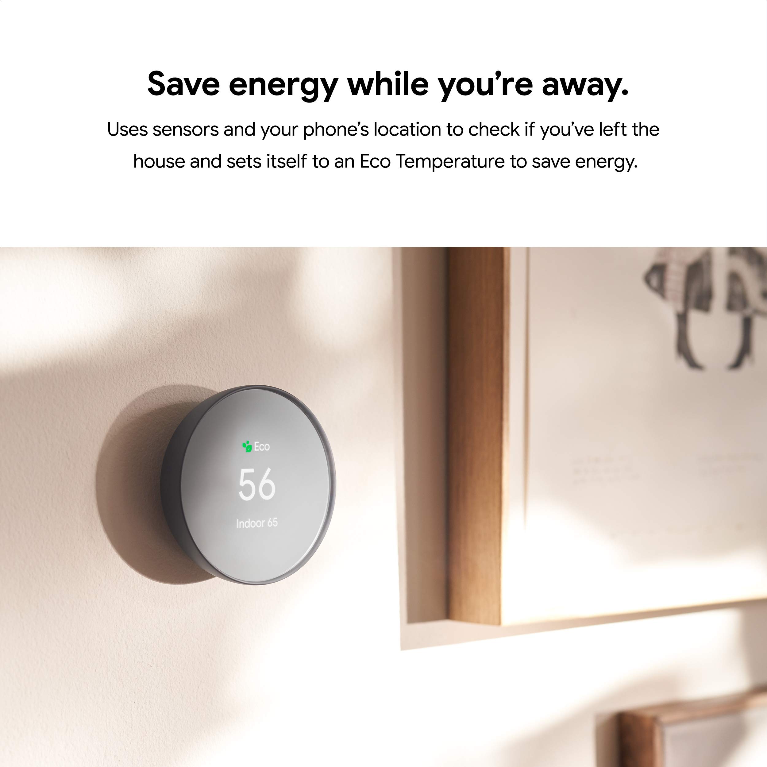 Google Nest Thermostat - Smart Thermostat for Home - Programmable Wifi Thermostat & Trim Kit - Made for the Nest Thermostat - Programmable Wifi Thermostat Accessory - Sand