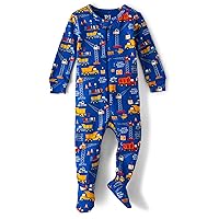 The Children's Place Baby-Boys And Toddler Long Sleeve 100% Cotton Zip-Front One Piece Footed Pajamas