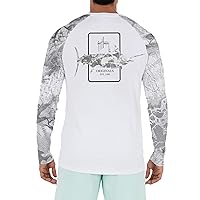 Guy Harvey Men’s Long Sleeve Performance Shirt with 50+ UPF Sun Protection