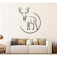 Vinyl Wall Decal Deer Animal Hunting Hobbies Hunter Stickers (390ig) Grey