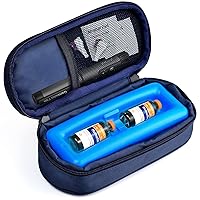 Insulin Cooler Travel Case,Diabetes Carrying Bag for Supplies Keep Medicine Cool while Traveling,Insulin Vial Protector Cooling kit for Storage,Mini Insulated Pack with Protective Ice Brick