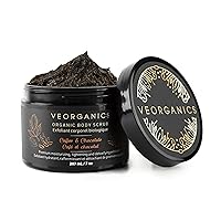 Organic Coffee & Chocolate Body Scrub by VeOrganics - Premium Moisturizing, Tightening and Detoxifying Exfoliant