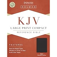 KJV Large Print Compact Bible, Black Bonded Leather KJV Large Print Compact Bible, Black Bonded Leather Bonded Leather