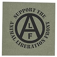 Animal Liberation Front (ALF) Patch - Vegan Vegetarian Rights Welfare Anti Authority Establishment Corporation Testing Meat is Murder Social Political Class War Activism Anarchism Anarcho Punk Earth