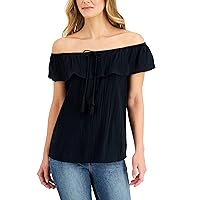 Style & Co. Womens Off The Shoulder Top