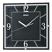 SEIKO Lanvin Non Ticking Wall Clock, Black, 11 Inch