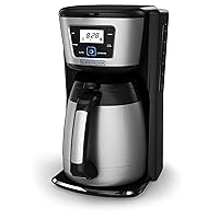 BLACK+DECKER 12-Cup Thermal Coffee Maker, CM2035B, Digital Controls, EvenStream Showerhead, Thermal Carafe, Easy Cleaning