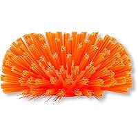 SPARTA Tank and Kettle Scrub Brush Heavy-Duty Tile Brush, Color-Coded and Handle Compatible (Sold Separately) for Optimal Access In Spacious Containers, Plastic, 5.25 X 7.5 Inches, Orange