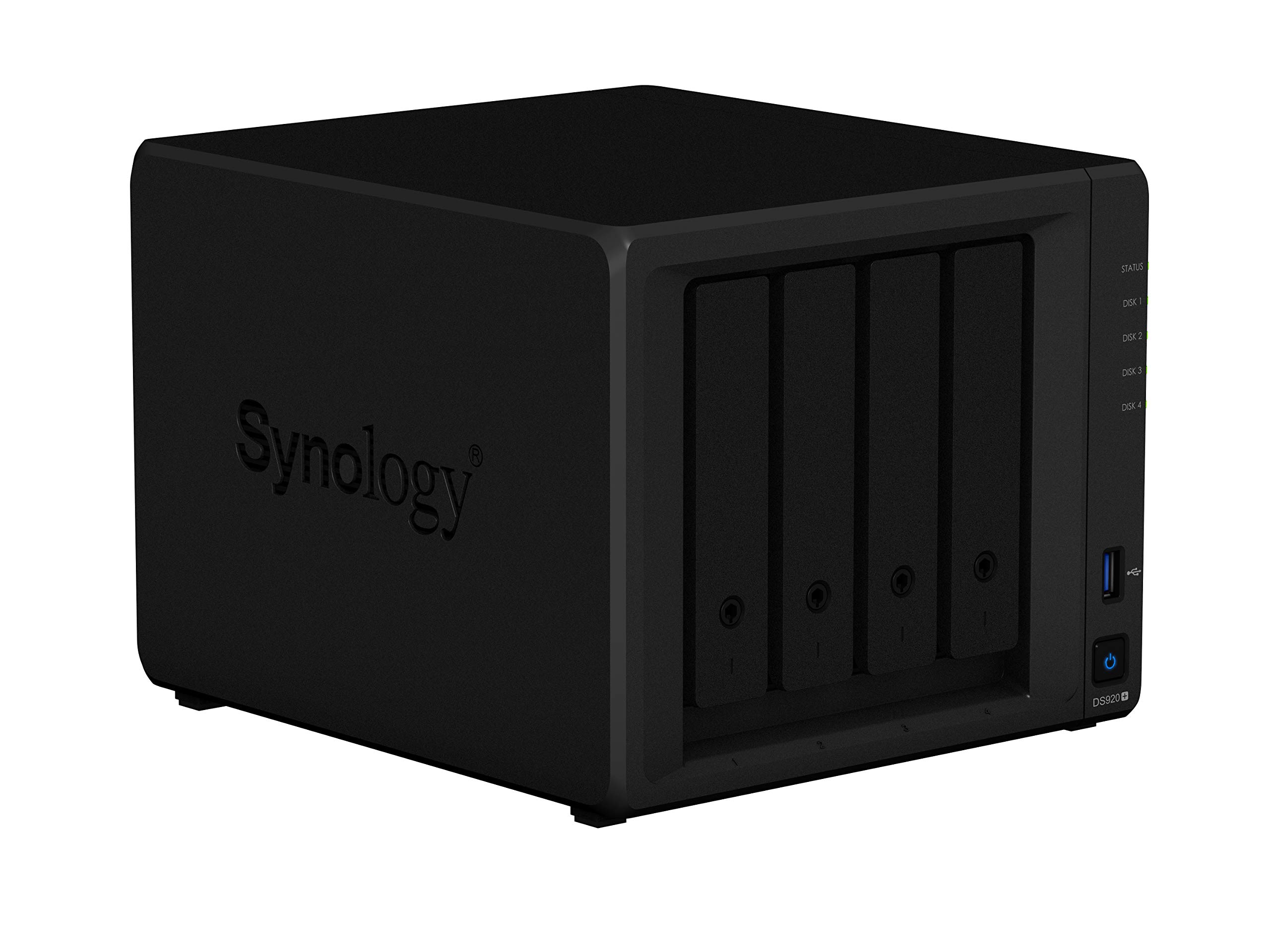 Synology 4 bay NAS DiskStation DS920+ (Diskless), 4-bay; 4GB DDR4