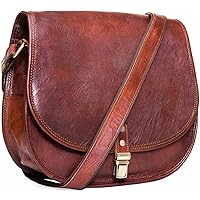 URBAN LEATHER 10 inch + 12 inch Crossbody Bag for Girls and Women, Genuine Leather Bags