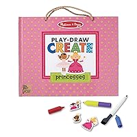 Natural Play: Play, Draw, Create Reusable Drawing & Magnet Kit – Princesses (54 Magnets, 5 Dry-Erase Markers) - FSC Certified