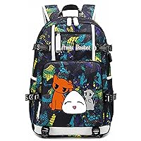 Anime Fruit Basket Backpack Kyo Soma Tohru Yuki Bookbag Laptop School Bag with USB Charging Port 13