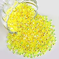 Resin Rhinestones for Nail Art,10000PCS 3mm Lemon Yellow AB Jelly Rhinestones Flatback for Crafts Tumblers Clothes Shoes DIY Decoration