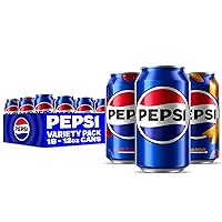 Pepsi Flavors Variety Pack, Wild Cherry, Mango, Original, 12 Ounce Cans (18 Pack)