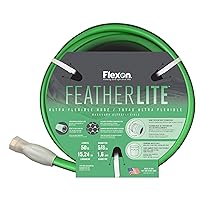 Flexon Featherlite 5/8 x 50 Ultra Flexible Garden Hose, 50 ft, Green