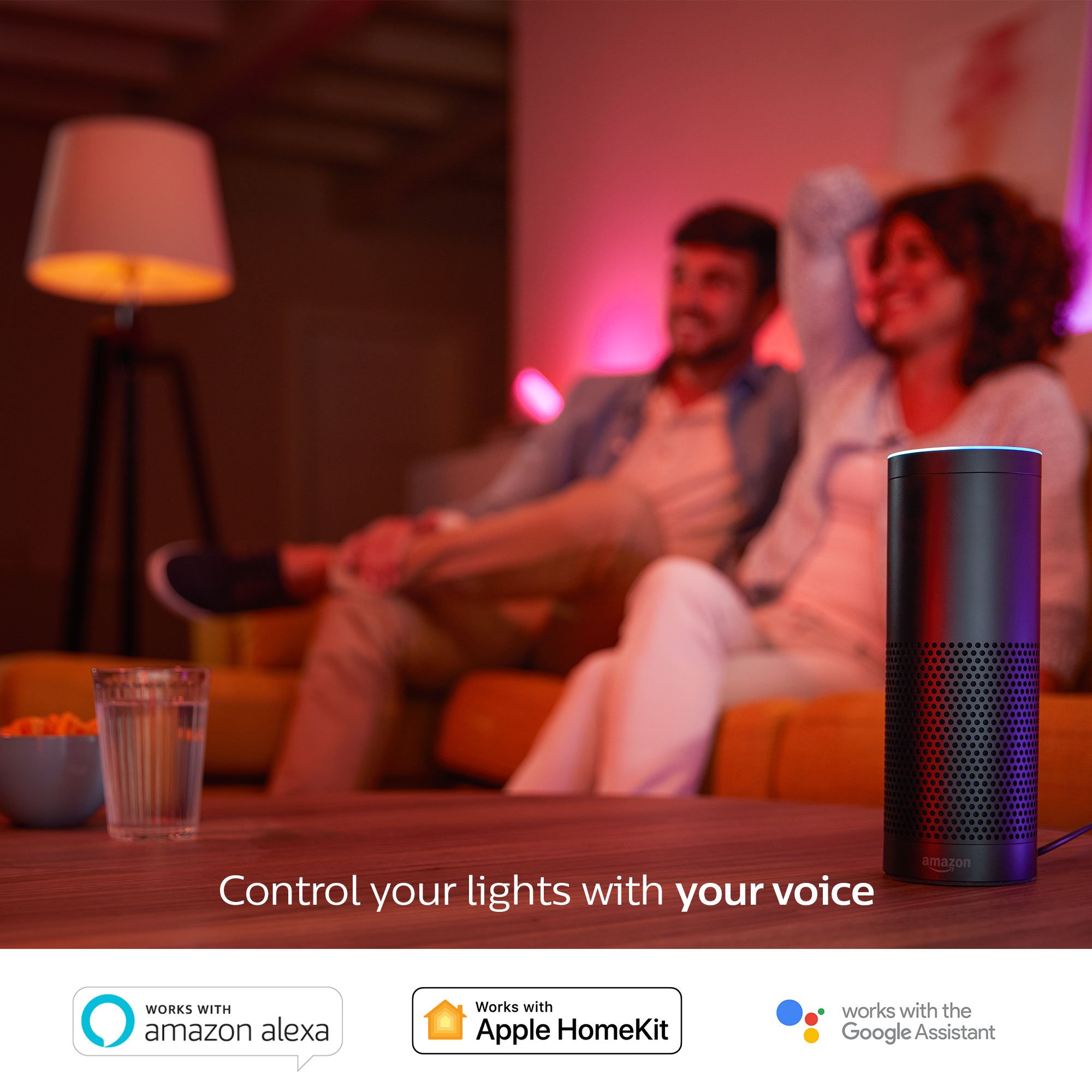 Philips Hue White and Color Ambiance A19 60W Equivalent Dimmable LED Smart Bulb (1 Bulb Compatible with Amazon Alexa Apple HomeKit and Google Assistant)