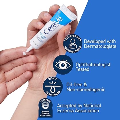 CeraVe Eye Repair Cream | Under Eye Cream for Dark Circles and Puffiness | Suitable for Delicate Skin Under Eye Area | 0.5 Ounce