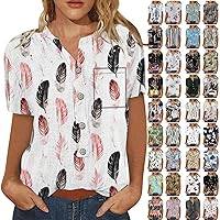 Fashion Women's Loose Short-Sleeved Heart Print T-Shirt Casual O-Neck Top Fashion Party Summer Outdoor Sports Shirt Tops
