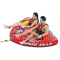 WOW Sports Speedzilla Towable Tube for Boating - 1 to 2 Person Towable - Durable Tubes for Boating