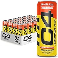 C4 Original Sugar Free Energy Drink | Orange Slice | Pre Workout Performance Drink with No Artificial Colors or Dyes,12 Fl Oz (Pack of 24)