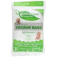 EnviroCare Replacement Anti-Allergen Vacuum Bags for Kenmore Canister Type C or Q 50555, 50558, 50557 and Panasonic Type C-5 9 pack