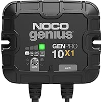 NOCO Genius GENPRO10X1, 1-Bank, 10A (10A/Bank) Smart Marine Battery Charger, 12V Waterproof Onboard Boat Charger, Battery Maintainer and Desulfator for AGM, Lithium (LiFePO4) and Deep-Cycle Batteries