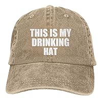 This is My Drinking Funny Hat Distressed Washed Cotton Cowboy Baseball Cap