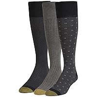 Gold Joe Mens Over The Calf Dress Socks 3 Pack