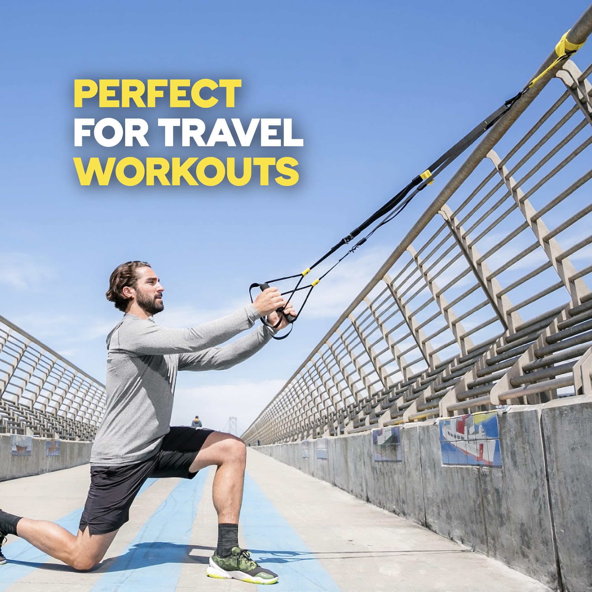 TRX GO Suspension Trainer System, Full-Body Workout for All Levels & Goals, Lightweight & Portable, Fast, Fun & Effective Workouts, Home Gym Equipment or for Outdoor Workouts, Grey